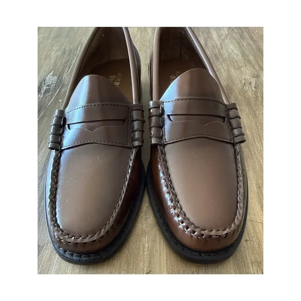 G.H. Bass & Co. Classic Leather Penny Loafers in Chestnut Brown
